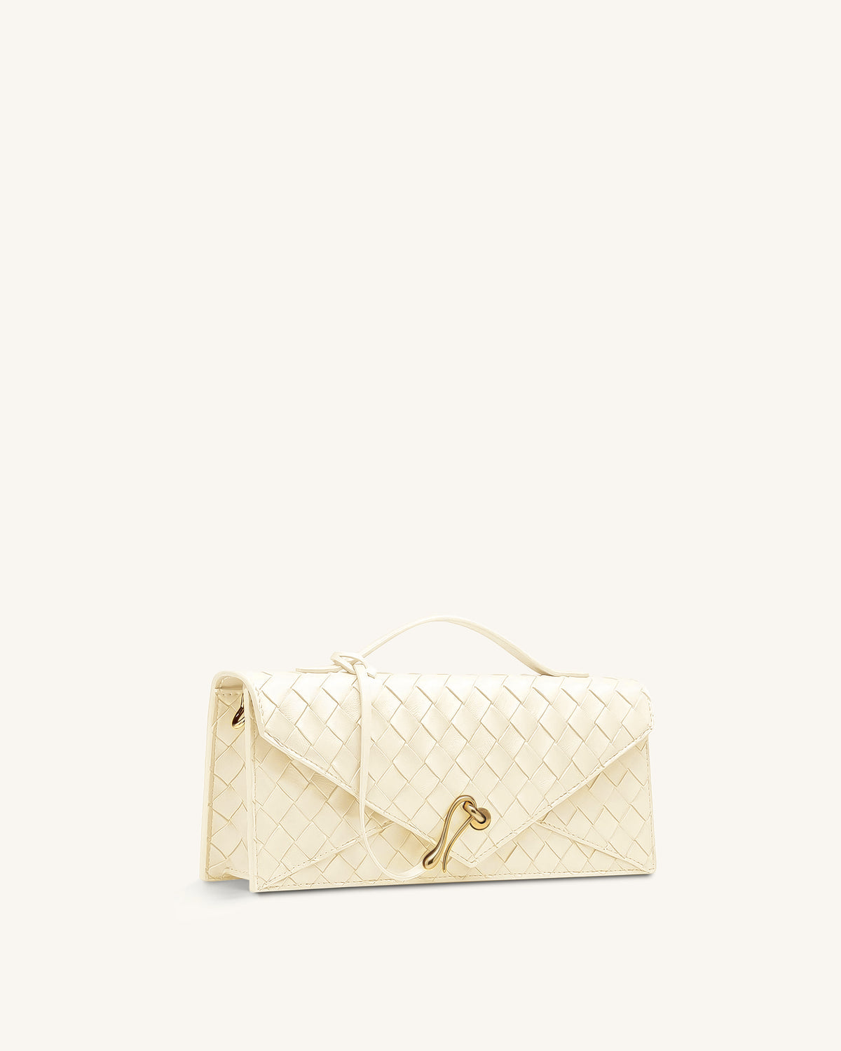 JW PEI Celeste Woven Textured Envelope Top Handle Bag - Ivory