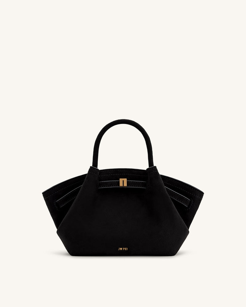 JW Pei Hana Mini Faux Suede Tote Bag - Black