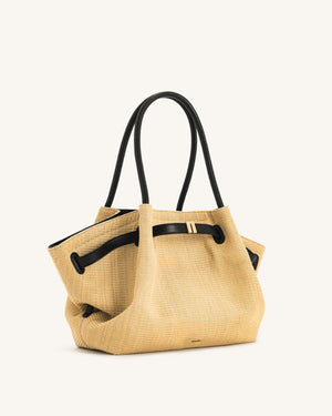 JW PEI Hana Medium Faux Straw Tote