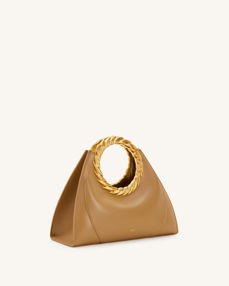 JW Pei Amiya Leaf Handle Sculpture Bag - Brown