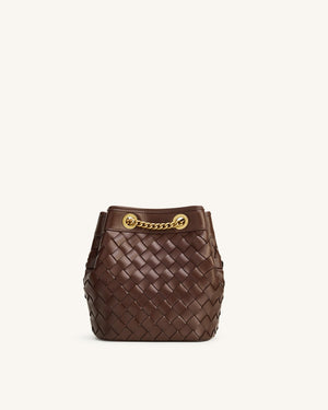 JW PEI Yara hand-woven bucket bag