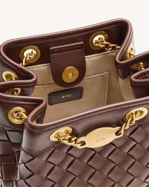 JW PEI Yara hand-woven bucket bag