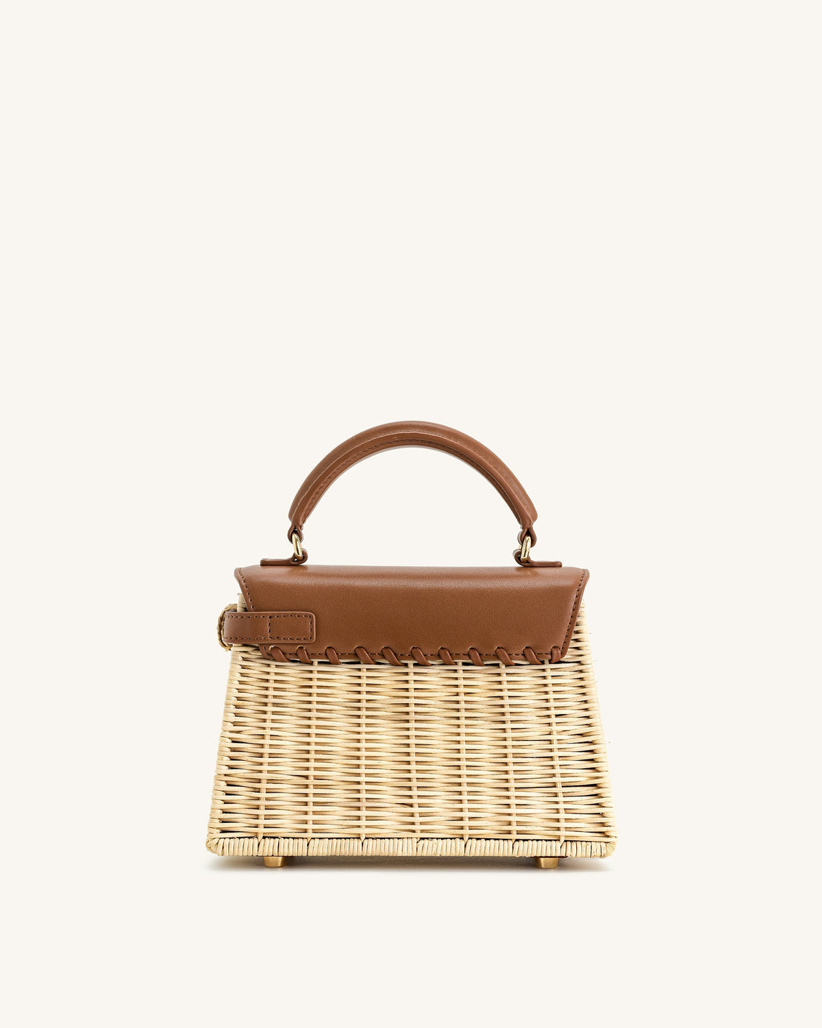 JW PEI Elise Natural Rattan Weaving Handbag