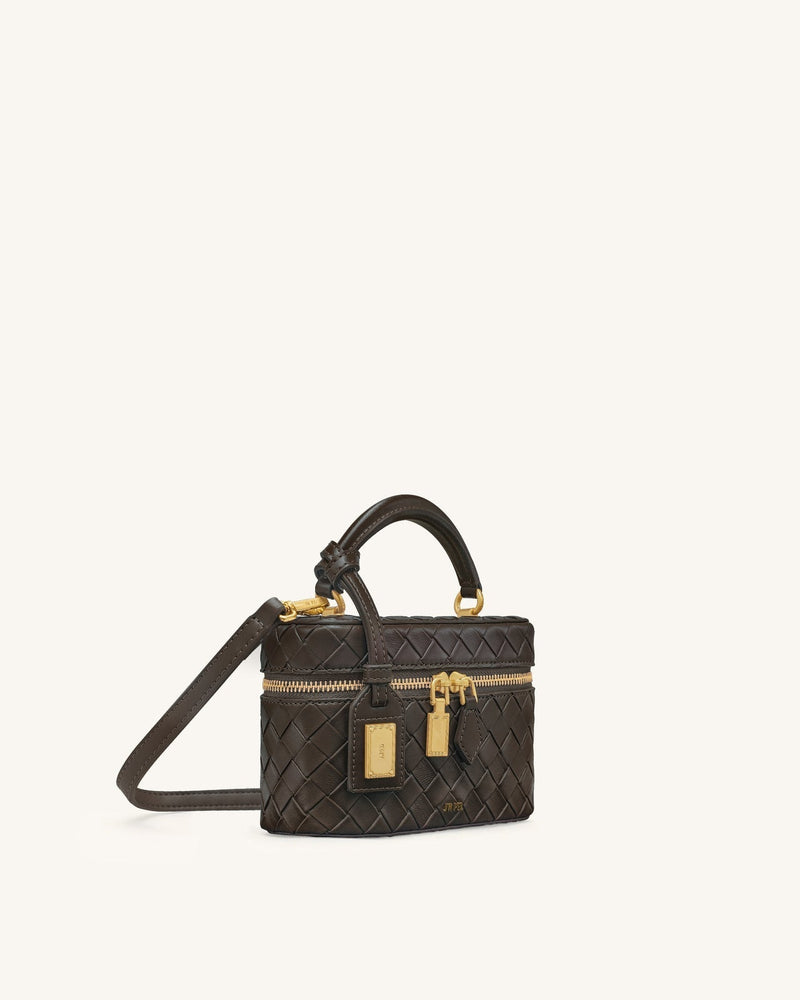 JW PEI Cleo Woven Texture Box Shape Top Handle Bag