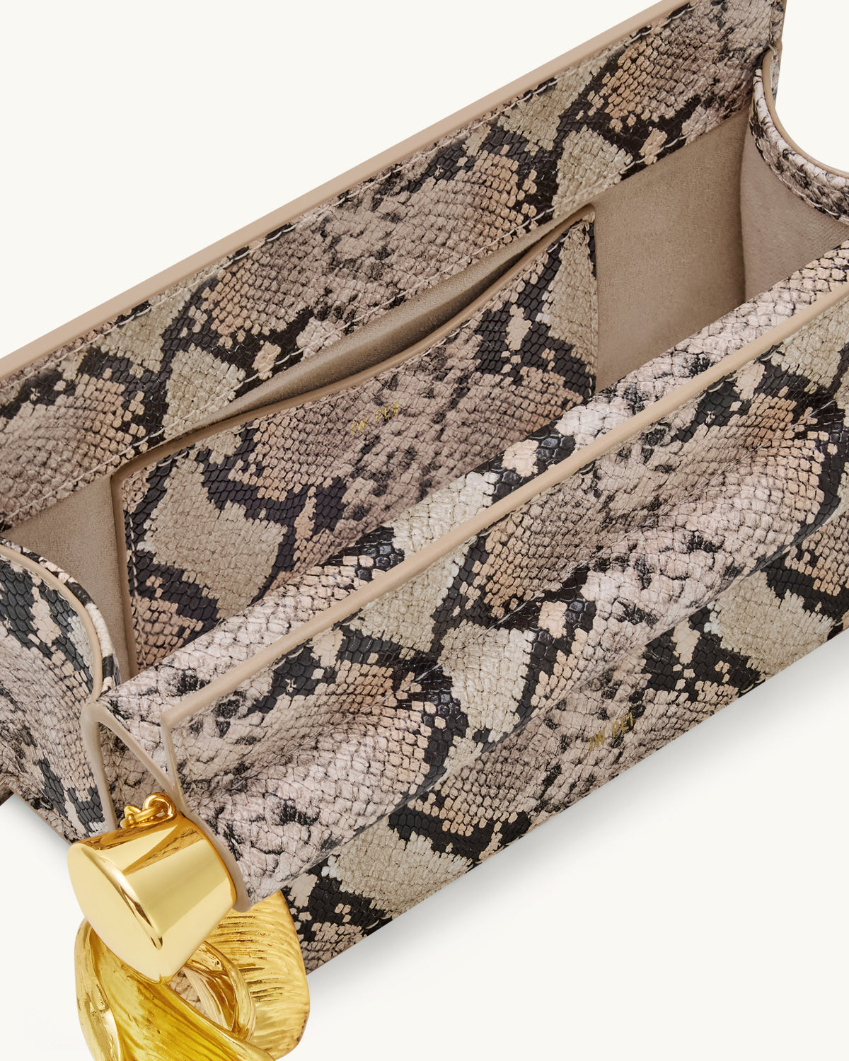 JW PEI Holly Metal Pendant Embellished Clutch - White