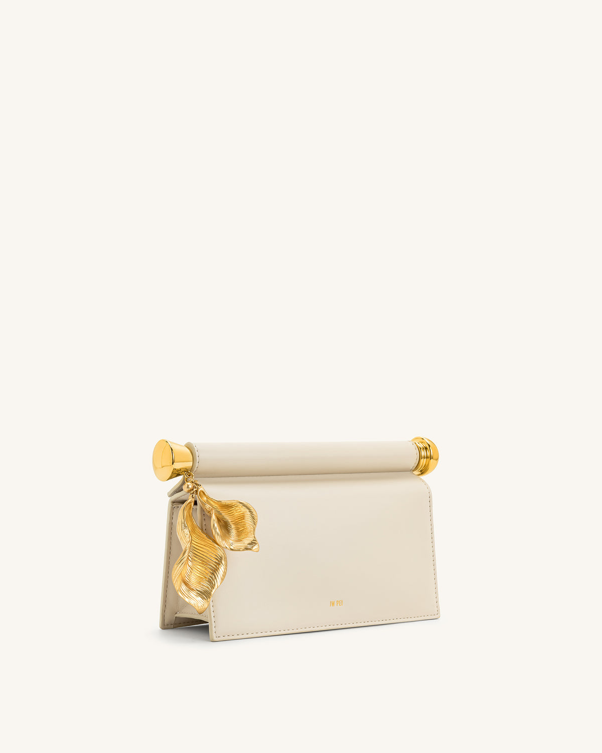 JW PEI Holly Metal Pendant Embellished Clutch - White