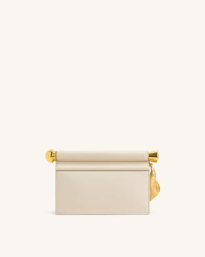 JW PEI Holly Metal Pendant Embellished Clutch - White
