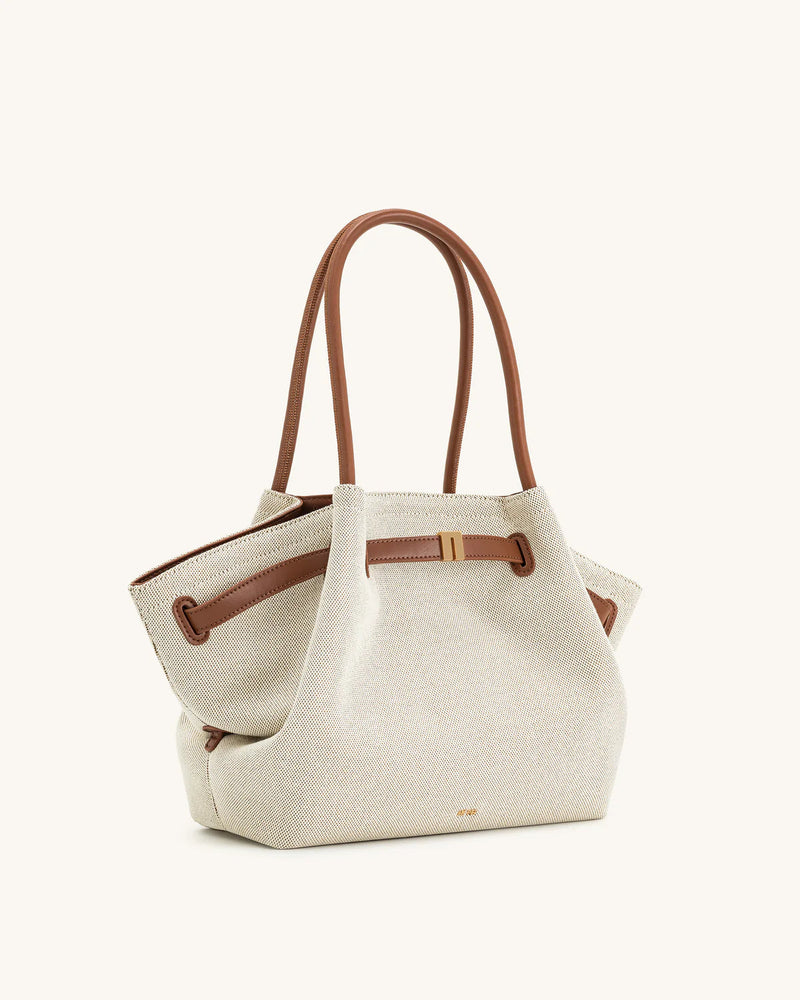 JW PEI Hana Tote Bag - Brown Canvas