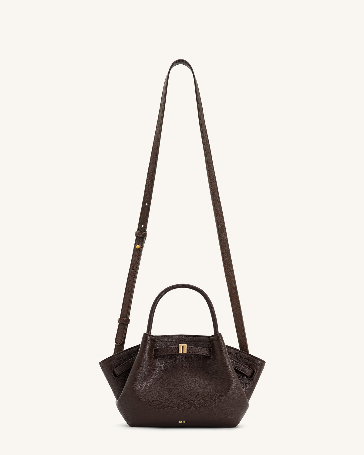 JW PEI Hana Mini Tote bag in dark brown.