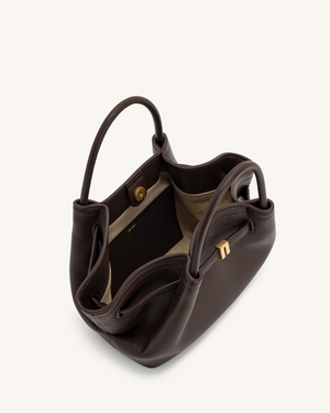 JW PEI Hana Mini Tote bag in dark brown.