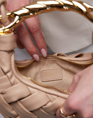 JW PEI Orla Weave handbag-almond