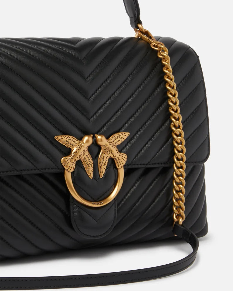 BIG LADY LOVE BAG PUFF CHEVRON PINKO