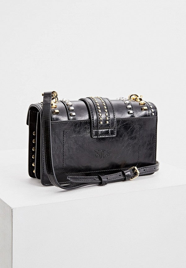Pinko Love studded shoulder bag