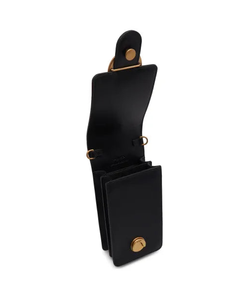 Pinko Love One Smart Phone Bag in Leather black