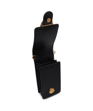 Pinko Love One Smart Phone Bag in Leather black
