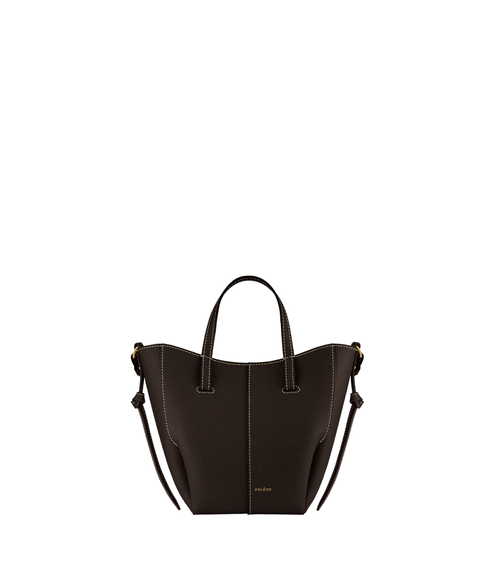 Polene Cyme Tote Nano EDITION TEXTURED EBONY