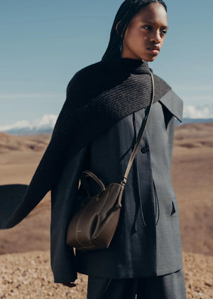 Polene Cyme Tote Nano EDITION TEXTURED EBONY