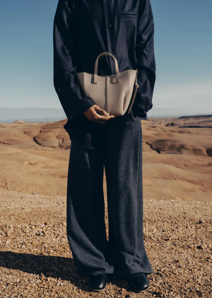 Polene Cyme Tote Nano EDITION TEXTURED TAUPE