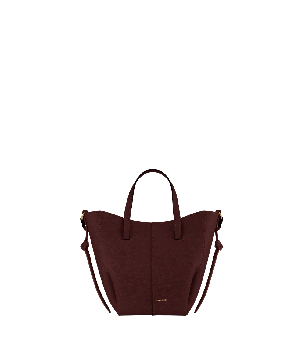 Polene Cyme Tote Nano EDITION TEXTURED BLACK CHERRY