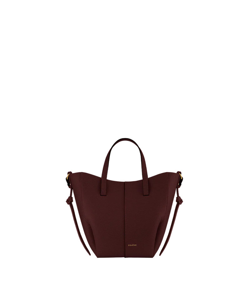 Polene Cyme Tote Nano EDITION TEXTURED BLACK CHERRY