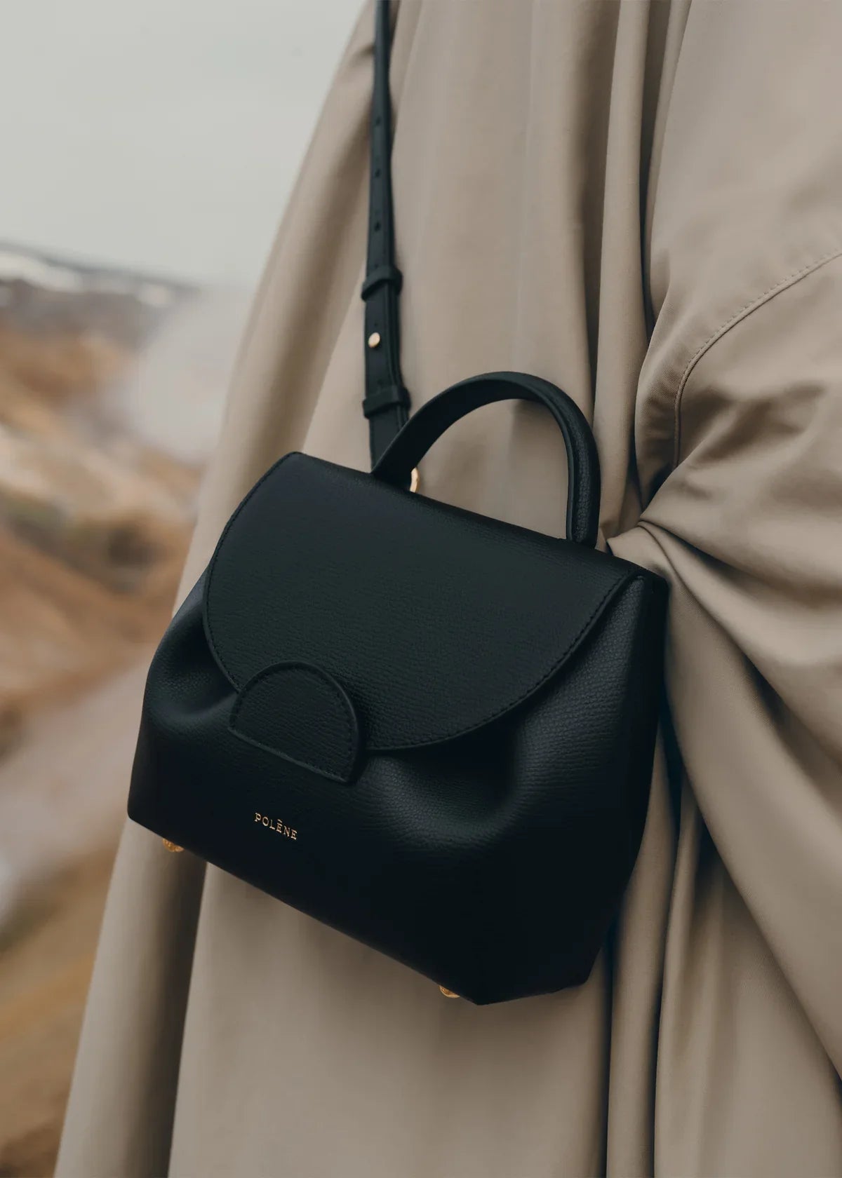 Polène Numéro Un Nano Edition Textured Black