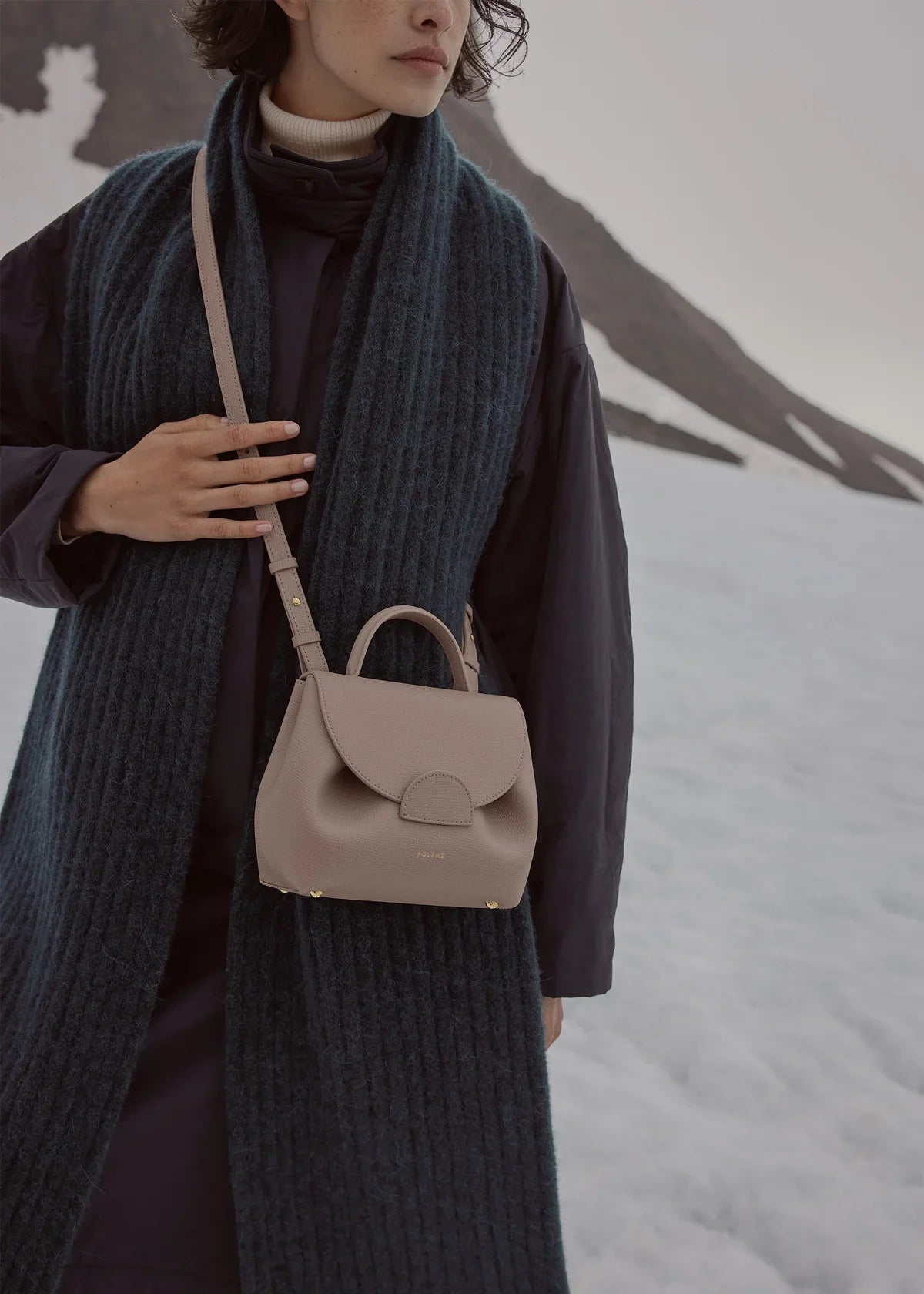 Polène Numéro Un Nano Edition Textured Taupe