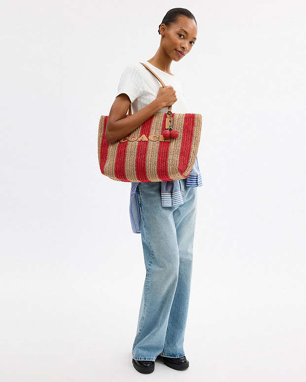 Coach Large City Tote Bag With Charms