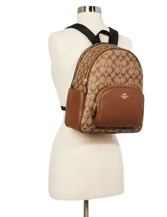 Coach Court Backpack In Blocked Signature Canvas