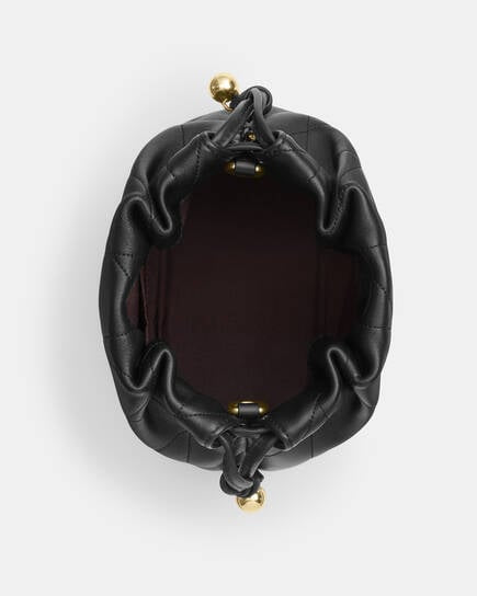 Coach Faye Mini Drawstring Bag in black