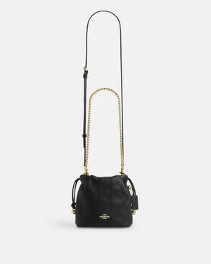 Coach Faye Mini Drawstring Bag in black