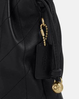 Coach Faye Mini Drawstring Bag in black