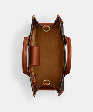 Coach Ace Tote 26 With Horse And Carriage Print
