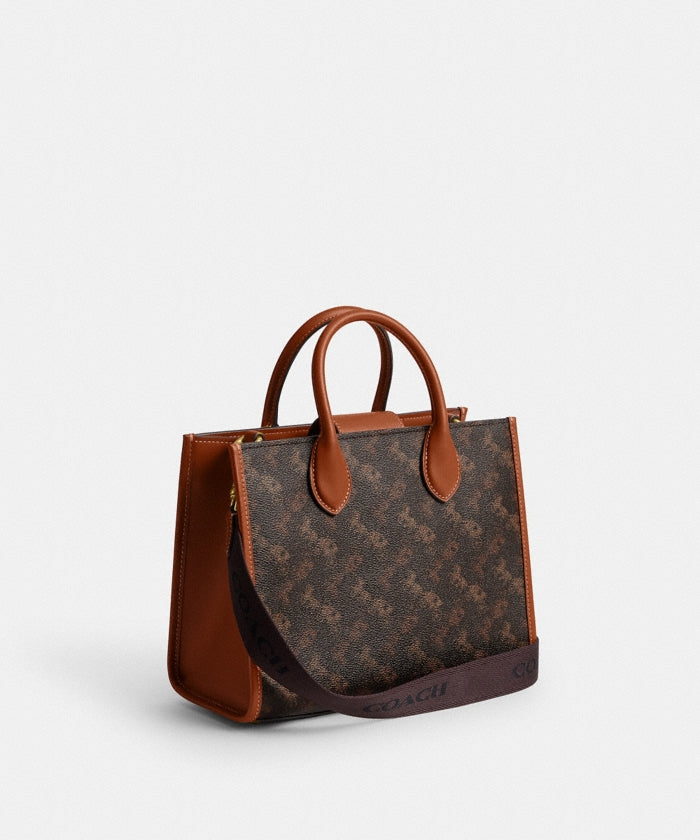 Coach Ace Tote 26 With Horse And Carriage Print