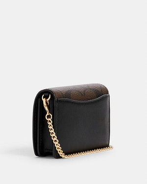 Mini Wallet On A Chain In Signature Canvas coach