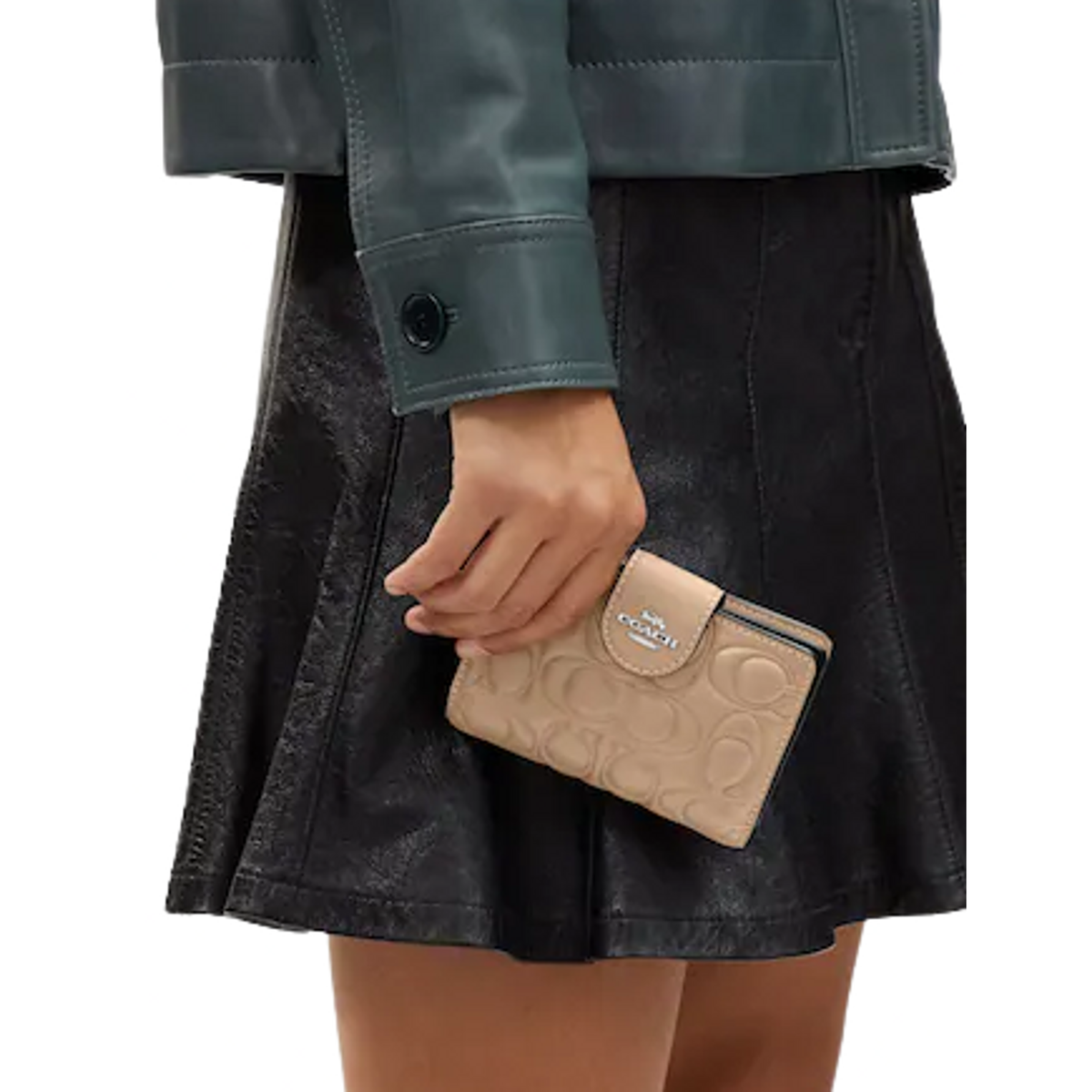 Coach Medium Corner Zip Wallet in Signature Leather CM241 – Khaki