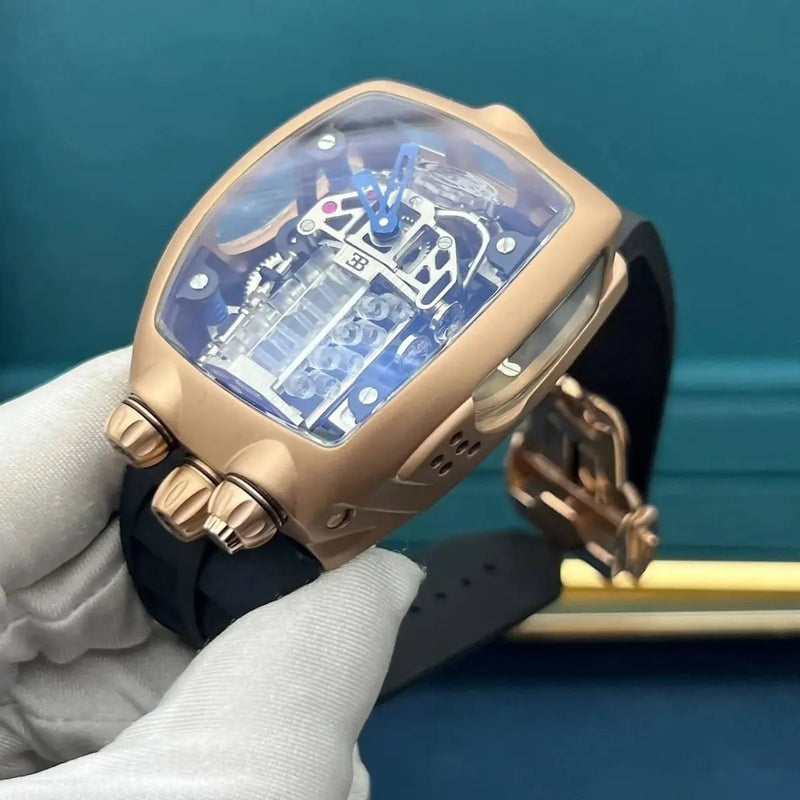 Bugatti Jacob & Co. Men’s Chiron Tourbillon Rose Gold-Tone Watch