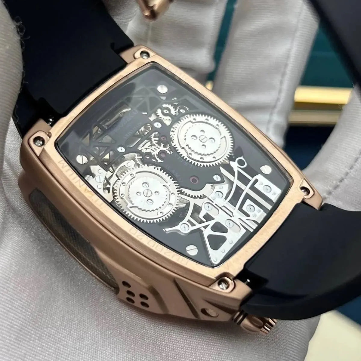 Bugatti Jacob & Co. Men’s Chiron Tourbillon Rose Gold-Tone Watch