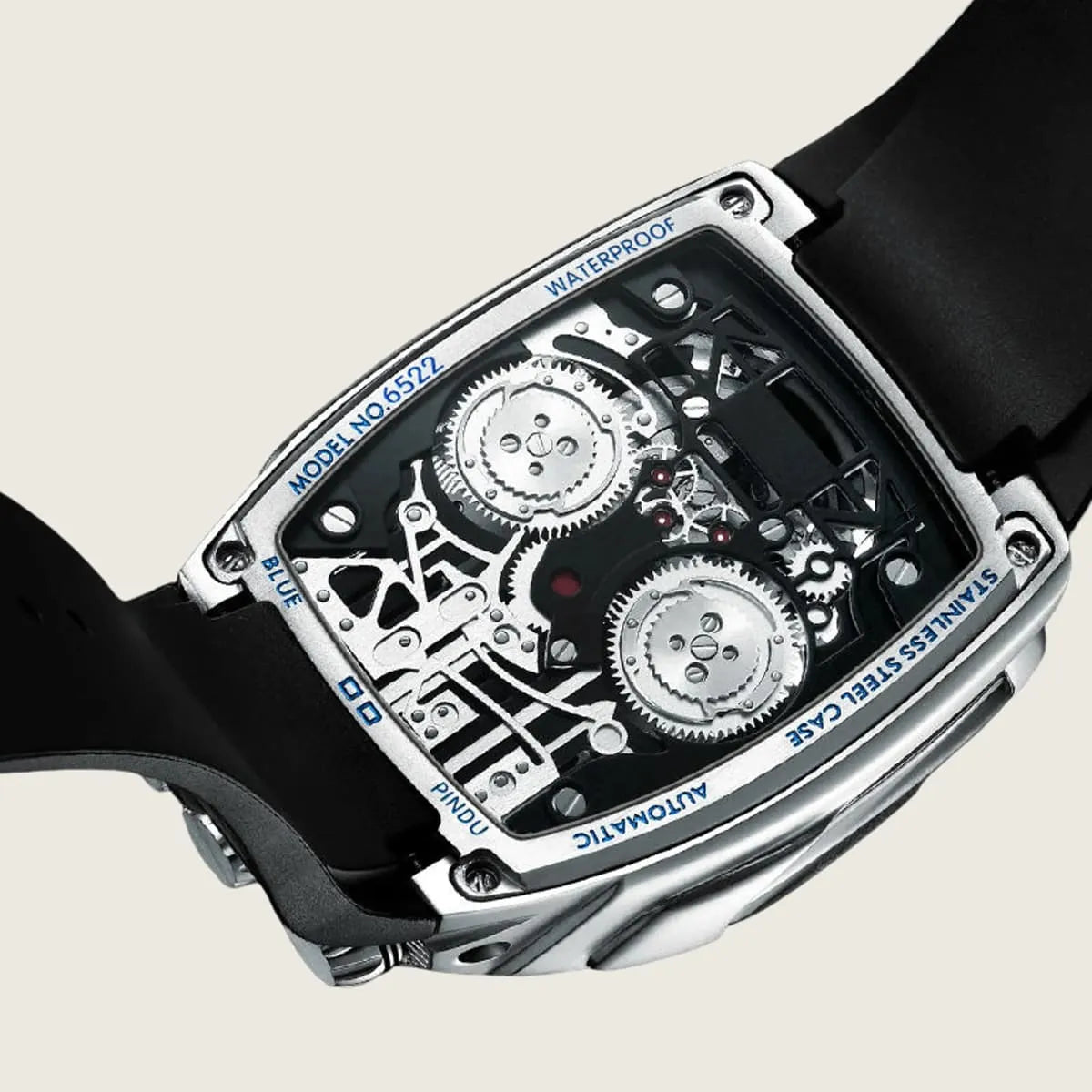 Bugatti x Jacob & Co. Men’s Silver Skeleton Engine Watch