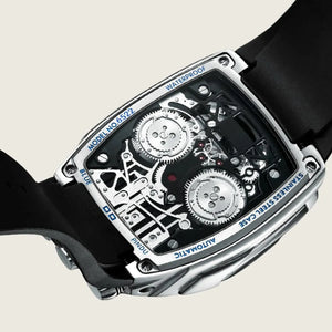 Bugatti x Jacob & Co. Men’s Silver Skeleton Engine Watch