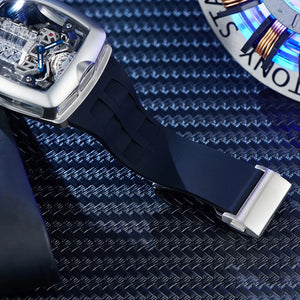 Bugatti x Jacob & Co. Men’s Silver Skeleton Engine Watch