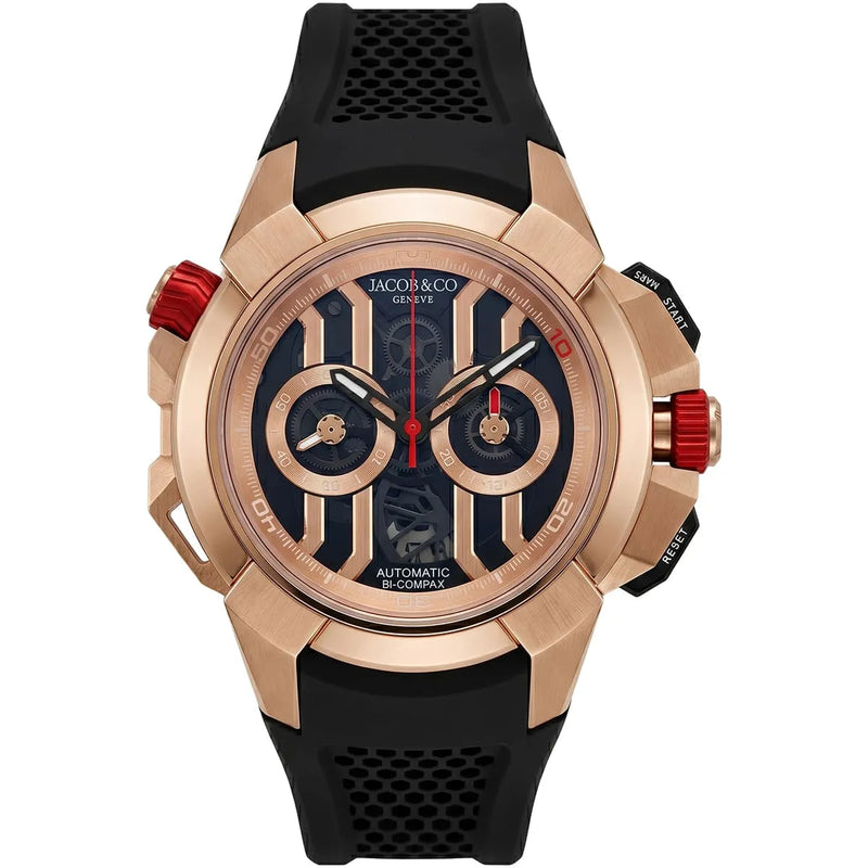 Jacob & Co. Men’s Epic X Chrono Rose Gold-Tone Skeleton Watch