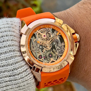 Jacob & Co. Men’s Epic X Skeletonized “Jai Shri Ram” Orange Watch