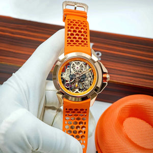 Jacob & Co. Men’s Epic X Skeletonized “Jai Shri Ram” Orange Watch