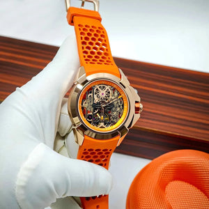 Jacob & Co. Men’s Epic X Skeletonized “Jai Shri Ram” Orange Watch