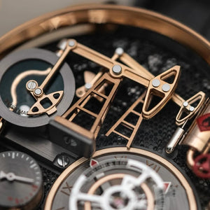 Jacob & Co. Men’s Oil Pump Rose Gold-Tone Skeleton Watch