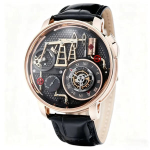 Jacob & Co. Men’s Oil Pump Rose Gold-Tone Skeleton Watch
