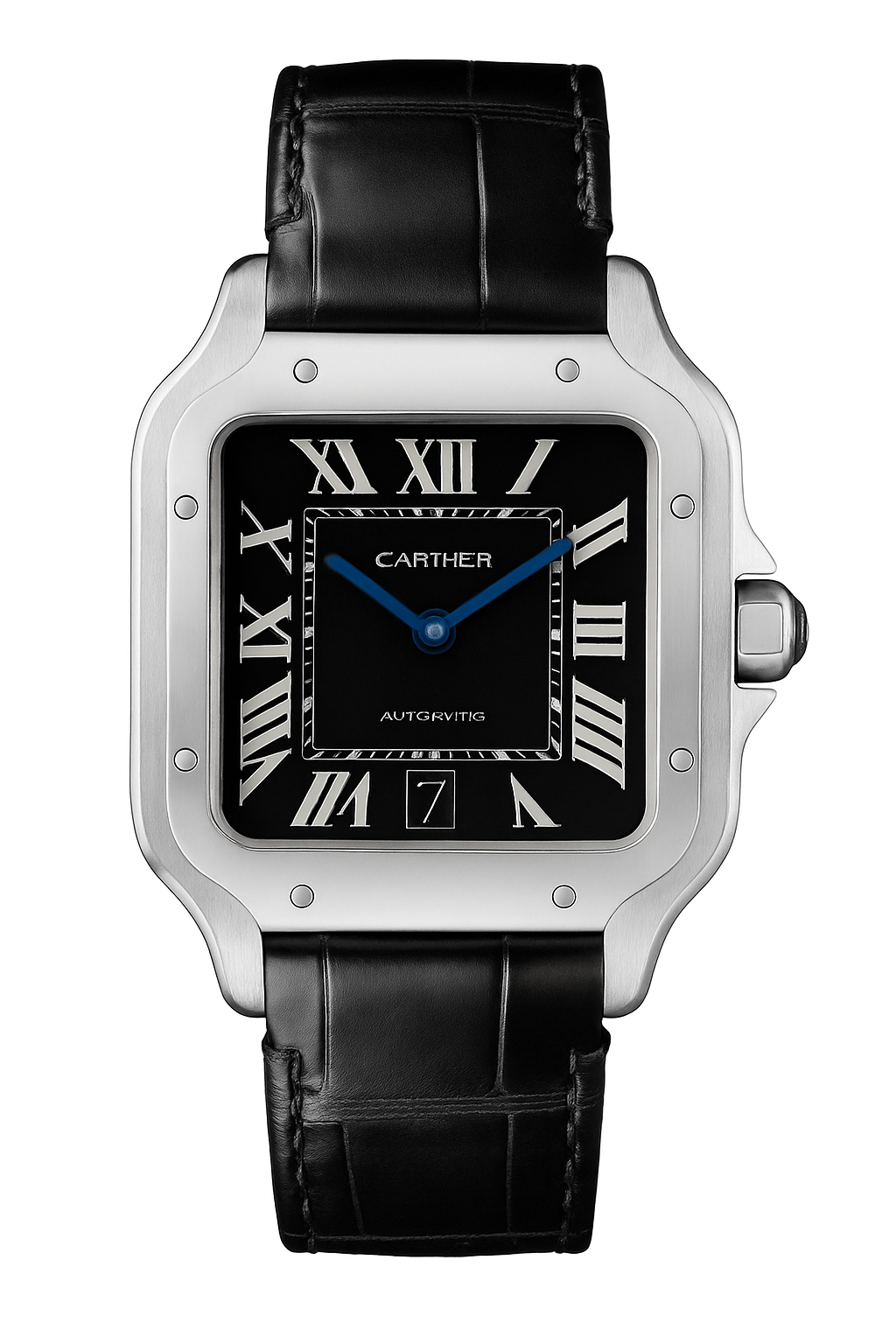 Cartier Santos leather Super Clone Swiss Machine 39.8mm
