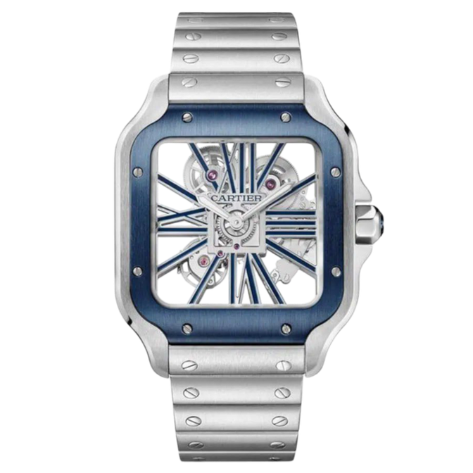 Cartier Santos Skeleton Super Clone Swiss Machine (41.9mm x35.1mm)