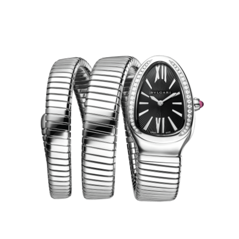 Bvlgari Serpenti Super Clone Swiss Machine 35mm watch with a sleek design and stainless steel bracelet.