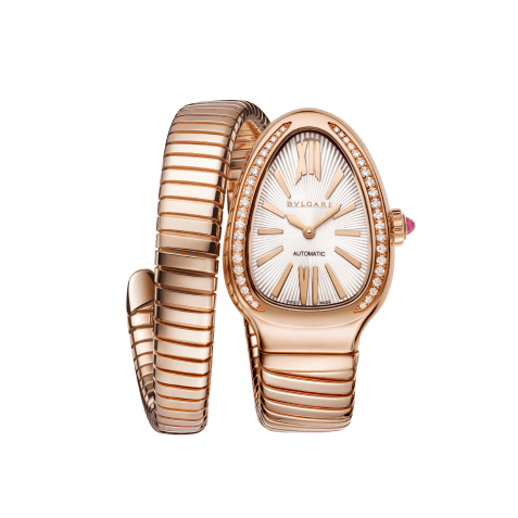 Bvlgari Serpenti Super Clone Swiss Machine 35mm watch with a sleek design and stainless steel case, featuring a luxurious watch face.